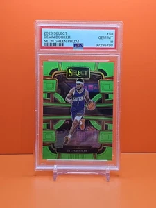 ๐ ๐ฃ๐ 2023 SELECT DEVIN BOOKER #58 NEON GREEN PRIZM 70/75 PSA 10 ๐MINT๐ ๐ฃ๐ - Picture 1 of 2
