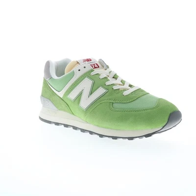 New Balance 574 baskets pour hommes en suede vert 41.5 - Photo 1/4
