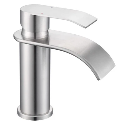 Wasserfall Waschbeckenarmatur Edelstahl Einhebelmischer Badarmatur Wasserhahn - Bild 1 von 4