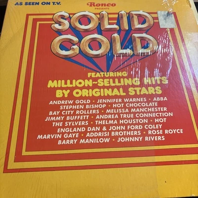 Solid Gold Vinyl LP Record Album ABBA Marvin Gaye, Jimmy Buffett, Stephen Bishop - Image 1 of 4