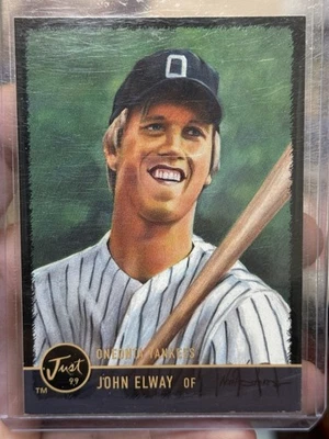 RARE! John Elway 1999 Just Minors #81 Yankees RC Rookie Card HOF #/50 - Image 1 of 2