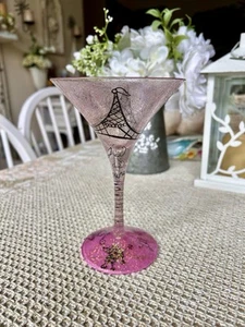 Lolita Love My Martini Pariser handbemalt 6 0Z Martini Glas Rezept auf Boden - Bild 1 von 7