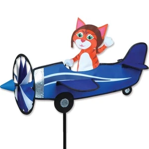 Orange Cat Pilot Pal Staked Airplane Staked Wind Spinner ..25... PR 26807 - Picture 1 of 1