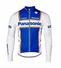 Mens Thermal Fleece / Polyester team Panasonic  cycling jersey Long sleeve