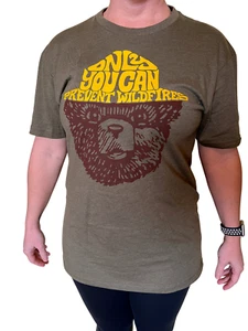 BOX OF 6 NEW WITH TAGS VINTAGE SMOKEY BEAR SHIRT BOY GIRLS MEN WOMEN M L XL XXL - Picture 1 of 6