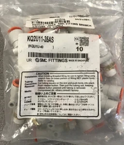 Lot of 20 SMC KQ2U11-35AS Y Branch Fittings 3/8 Tube 1/4 NPT New In Bag No Box - Picture 1 of 4