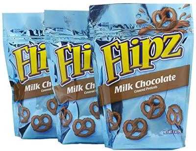Pretzels cubiertos de chocolate con leche Flipz 5 oz [3 bolsas] Foto 1 de 2