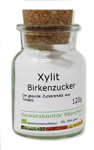 Xylit Birkenzucker aus Finnland 120g im Glas Gewürzkontor München - Bild 1 von 2