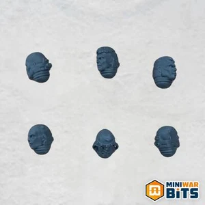 Primaris Crusader Initiates Helmetless Head Bits - Warhammer 40k Black Templars - Picture 1 of 1