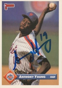 ANTHONY YOUNG  NEW YORK METS  SIGNED 1993 DONRUSS CARD #14 - Picture 1 of 1