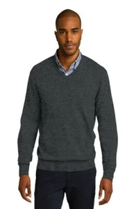 NWT St Johns Bay Mens Long Sleeve Sweater Large L Knit Style Charcoal Heather - Picture 1 of 3