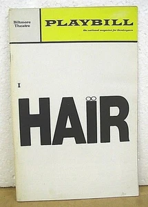 Hair at The Biltmore Theatre Playbill October, 1968 - Bild 1 von 1