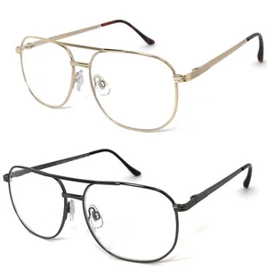 1 or 2 Pairs Metal Frame Large Pilot Full Lens (Not Bifocal) Reading Glasses - Picture 1 of 11