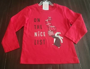 Toddler Girls 'On The Nice List' Christmas Penguin T-Shirt Size 3T Just One You - Picture 1 of 4