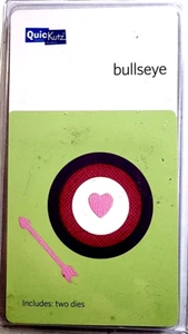 Bullseye Arrow Heart Valentine 2 Dies QuicKutz Thin Metal Die RETIRED 2007 - Picture 1 of 1