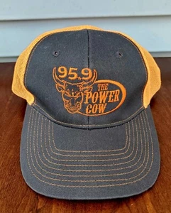 95.9 The Power Cow Hat Grey And Orange Radio Station Country Music NWOT Trucker - Picture 1 of 3