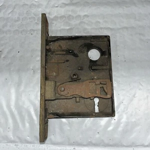 Antique Brass & Cast Iron Door lock Hardware Parts, For Parts Or Repair - Picture 1 of 7