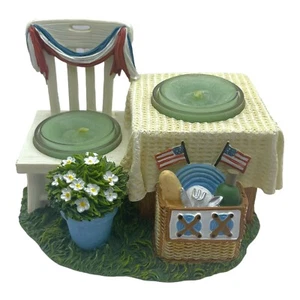 Yankee Candle 4th of July Picnic Double Tealight Holder - EUC with Tealights - Picture 1 of 11