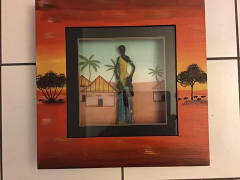 3 D African Shadowbox Art Cover
