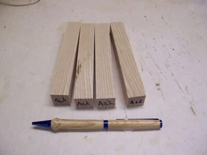 4 bolígrafos de ceniza en blanco giro de madera #258 - Imagen 1 de 1