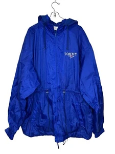 Tommy Hilfiger Sport Uomo Giacca Pantaloni Vintage Impermeabile Tuta Set Blu XL - Foto 1 di 18