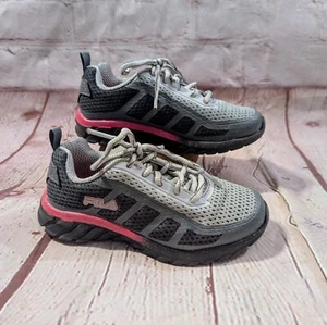 FILA Gray Pink Youth Active Shoes Size 12 - Picture 1 of 8