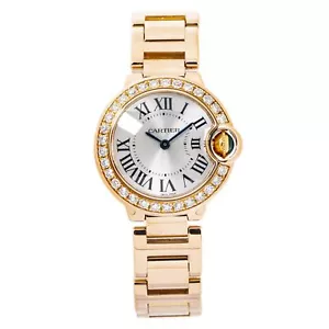 Cartier Ballon Bleu 3007 WJBB0015 Factory Diamond Bezel Quartz Lady Watch 28mm - Picture 1 of 6