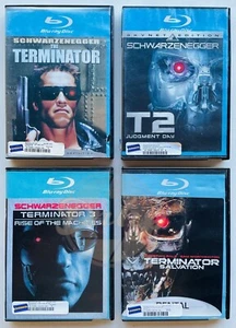 Terminator Schwarzenegger Blockbuster Movie LOT (4) Blu Ray Cover Art Region A - Picture 1 of 6