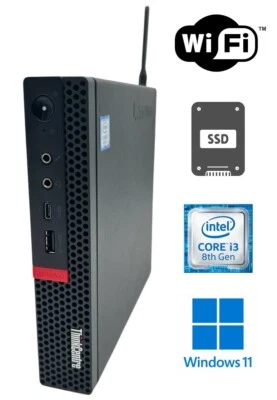 Lenovo ThinkCentre M720q Mini, I3-8100T, 8/16/32GB RAM, 256/500 GB SSD, WLAN, BT - Immagine 1 di 3
