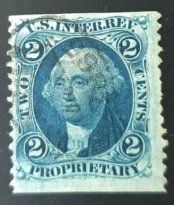 US REVENUE R13b SCARCE PART PERF VF OVAL HANDSTAMP 1865 NICE SOUND - Picture 1 of 2