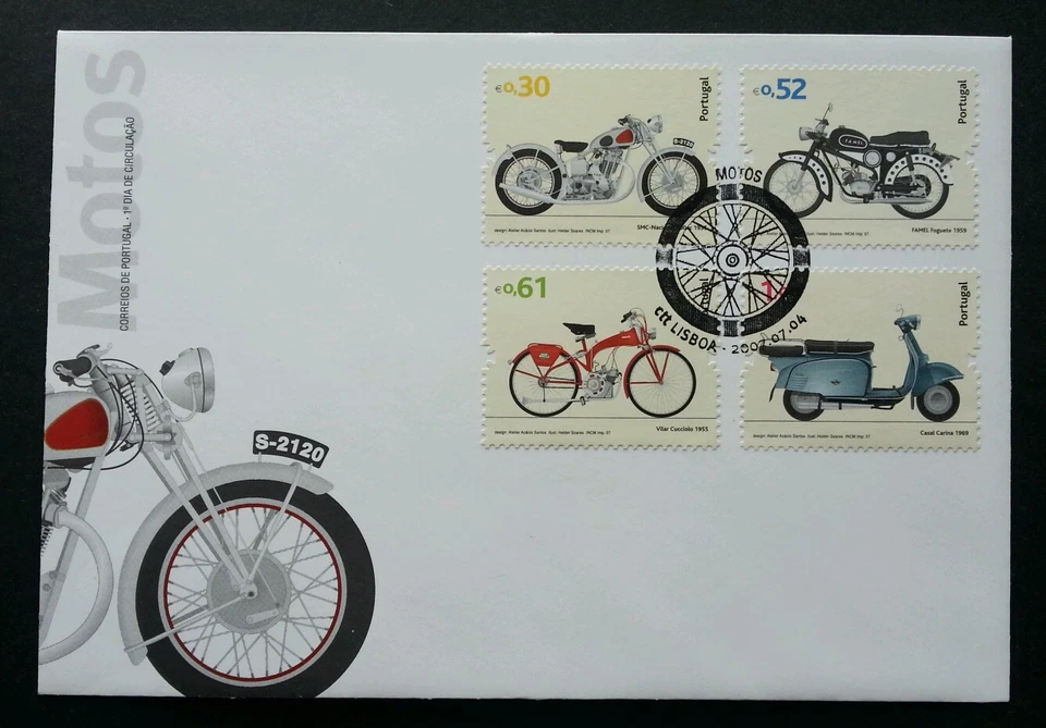 Portugal Motorcycles 2007 Vehicle Transport (stamp FDC) - Image 1 of 4