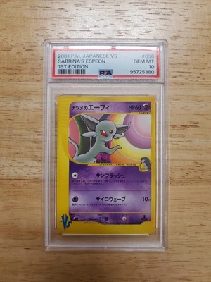 Pokemon PSA 10 GEM MINT 2001 Sabrina's Espeon 1st Edition Japanese VS Card - Image 1 of 2