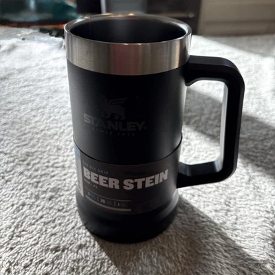 Stanley Beer Stein 24oz Black The Big Grip Trip Party Brand New - Image 1 of 4