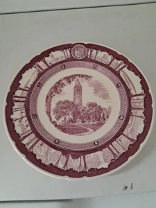 Placa de coleccionista de la Universidad Wedgwood de Etruria Cornell The Library Tower 1933 - Imagen 1 de 7