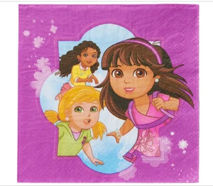 Dora the Explorer Friends Nick Jr Kids Birthday Party Paper Luncheon Napkins - Picture 1 of 3