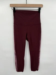 Lululemon Women’s Align Super High Rise Crop Velvet Garnet Red Size 6 - Picture 1 of 6