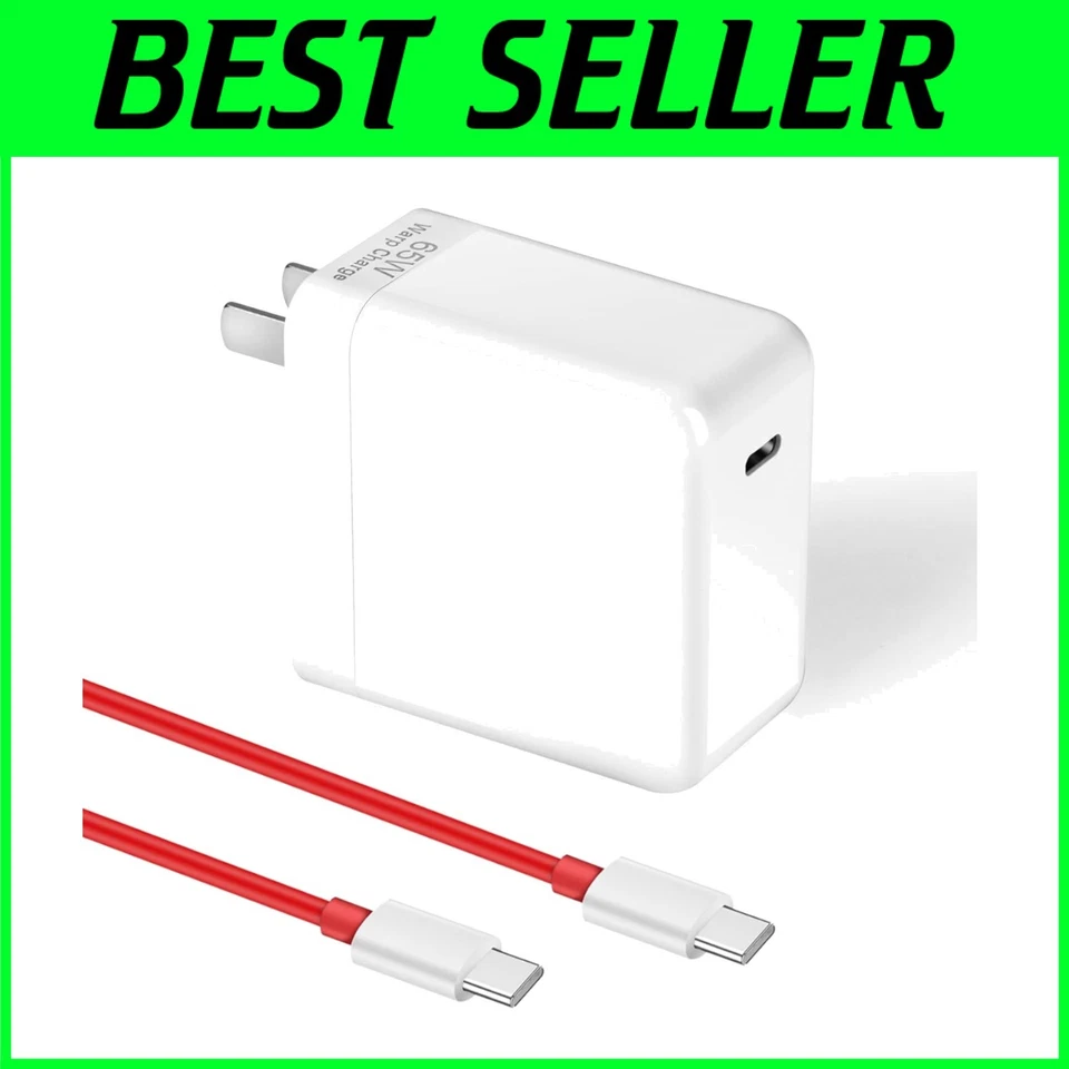 Cargador Warp Compacto 65W con Cable Largo Tipo C - Carga Rápida Fácil de Viajar Foto 1 de 4