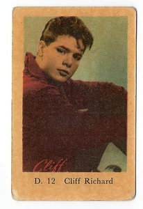 1960s Swedish Film Star Card Star D Set # 12 British Singer Cliff Richard - Picture 1 of 1