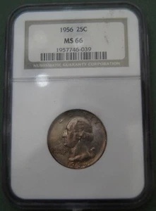 1956 25c   MS66 Washington silver quarter        .90 SILVER!!!!! - Bild 1 von 2