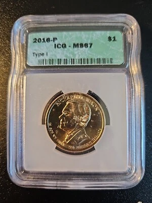 Dólar presidencial Richard M Nixon 2016-P ICG MS-67 tipo 1/A Foto 1 de 2