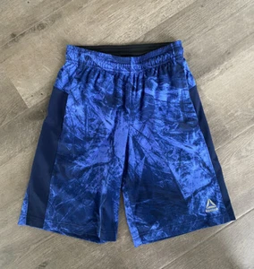 Boy's Reebok Blue Printed Basketball Shorts-M (10-12) - Picture 1 of 3