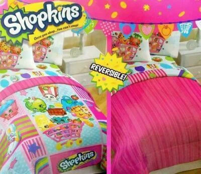NEW Shopkins Reversible Comforter Twin/Full 71" x 86" - Image 1 of 4