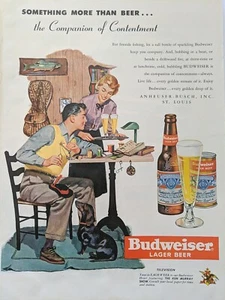 1951 vintage Budweiser print ad. Something more than beer - Picture 1 of 1