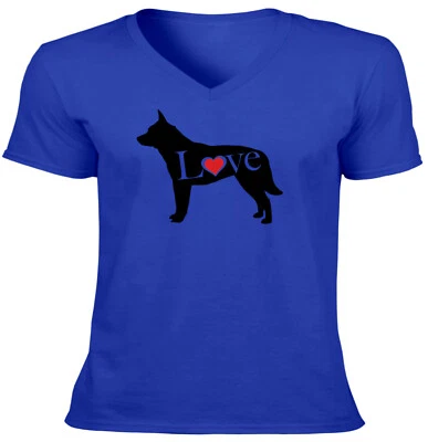 Camiseta Love Australian Cattle ACD Blue Heeler Dog unisex para hombre Heeler Cattle Foto 1 de 4