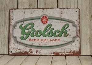 Grolsch Beer Tin Sign Lager Metal Vintage Style Rustic Man Cave Bar Irish Pub - Picture 1 of 4