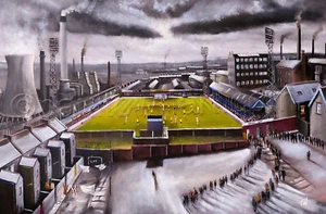 Bradford City, Valley Parade, An Industrial Scene 20'' x 30'' Poster Print - Picture 1 of 1