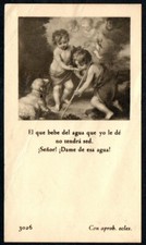 Ancient Santino di Jesus y San Juan Bautista image pious santino holy card