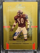 MIKE SINGLETARY SSP /2 Auto 2005 Donruss Classics Gold Legend 