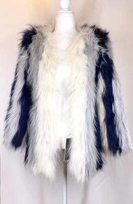New Womens Handmade Fur Knitted Coat 0-2/XXS-XS - Image 1 of 4