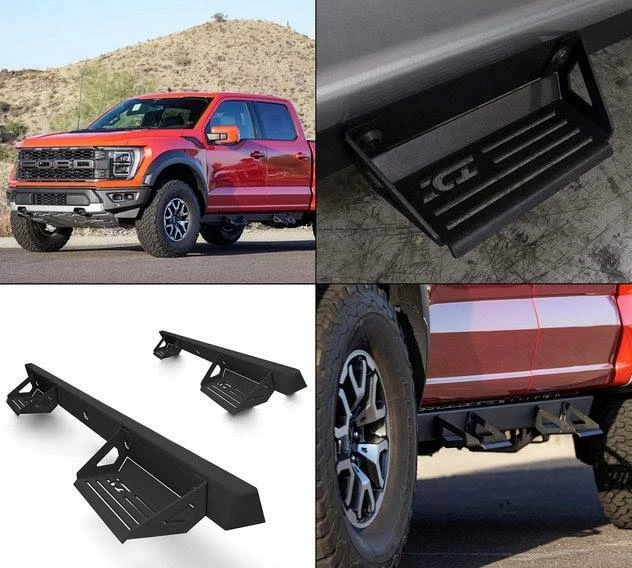 SIDE STEPS FOR RAM CREW CAB 1500 2009-2018 5052 ALUMINUM PLATE NO RUST BOLT ON Foto 1 de 2
